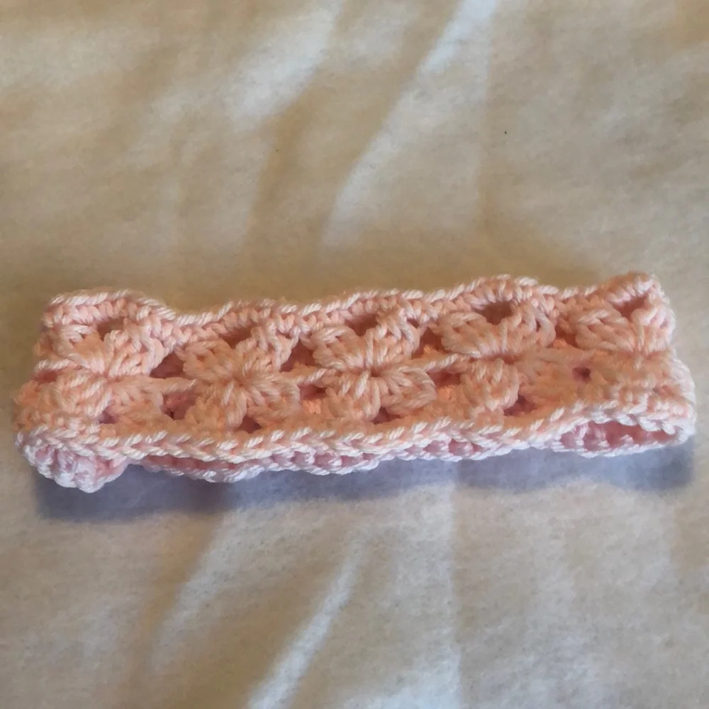 Handmade Crochet Pink Headband
